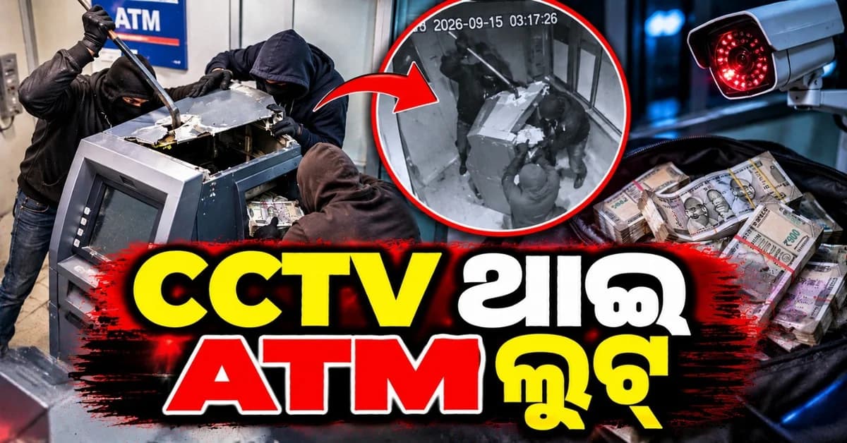 ଏଟିଏମ ମେସିନ୍ ତାଡି ଲୁଟିନେଲେ ଟଙ୍କା; ଚୋରଙ୍କୁ ରହିଲାନି ସିସିଟିଭି ଭୟ