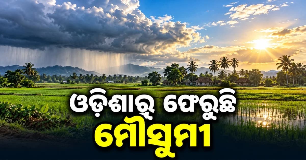 ଓଡ଼ିଶାରୁ ଫେରୁଛି ମୌସୁମୀ, ରାଜ୍ୟର ୧୨ ଜିଲ୍ଲାକୁ ୟେଲୋ ଆଲର୍ଟ