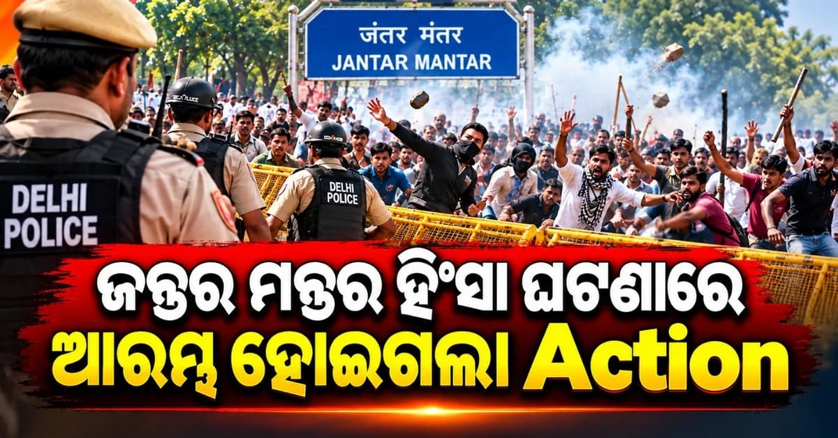 ଜନ୍ତର ମନ୍ତର ହିଂସା ଘଟଣାରେ ଜଡି଼ତ ଅପରାଧିଙ୍କ ବିରୋଧରେ କାର୍ଯ୍ୟାନୁଷ୍ଠାନ ଆରମ୍ଭ