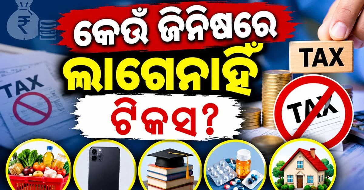 କେଉଁ ଜିନିଷ ଉପରେ ଲାଗେନାହିଁ ଟିକସ? ଏବଂ କାହିଁକି ଲାଗେନାହିଁ ଟିକସ ? ଆସନ୍ତୁ ଜାଣିବା