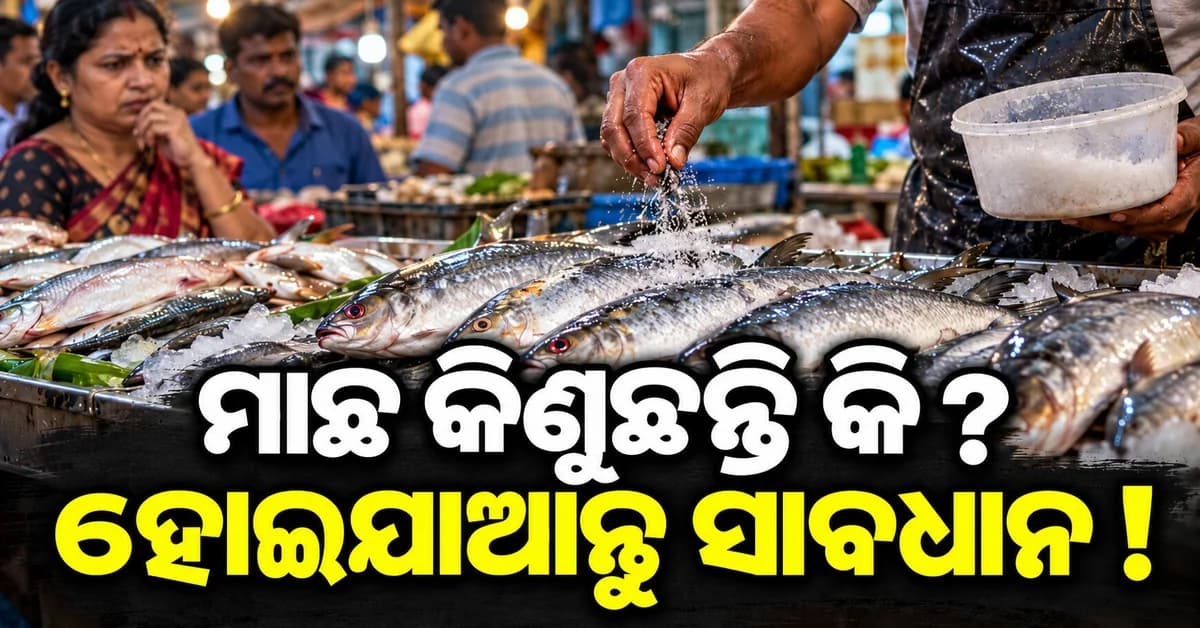 ମାଛ ଉପରେ ଲାଲ୍ ରଙ୍ଗ ଲଗାଇ ବିକ୍ରି ! ଭାଇରାଲ୍ ହେଲା ଭିଡିଓ...