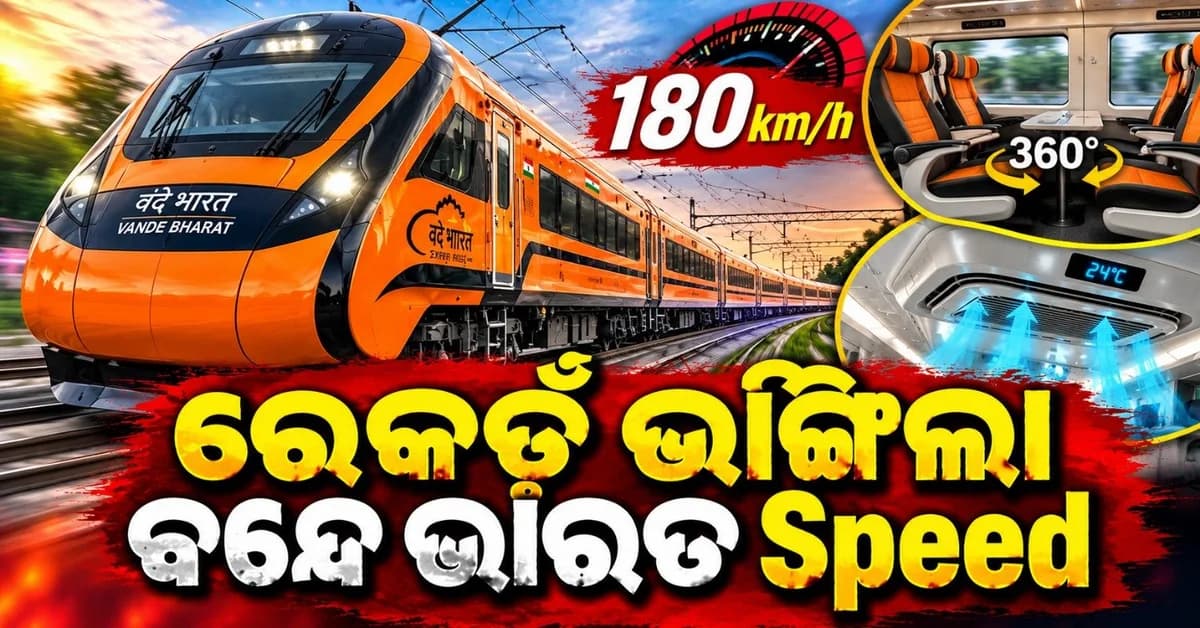 ନୂତନ ବନ୍ଦେ ଭାରତ ଏକ୍ସପ୍ରେସ୍ ର ପରୀକ୍ଷଣ ସଫଳ; ୧୮୦ ବେଗରେ ଦୌଡ଼ିଲା ଟ୍ରେନ୍
