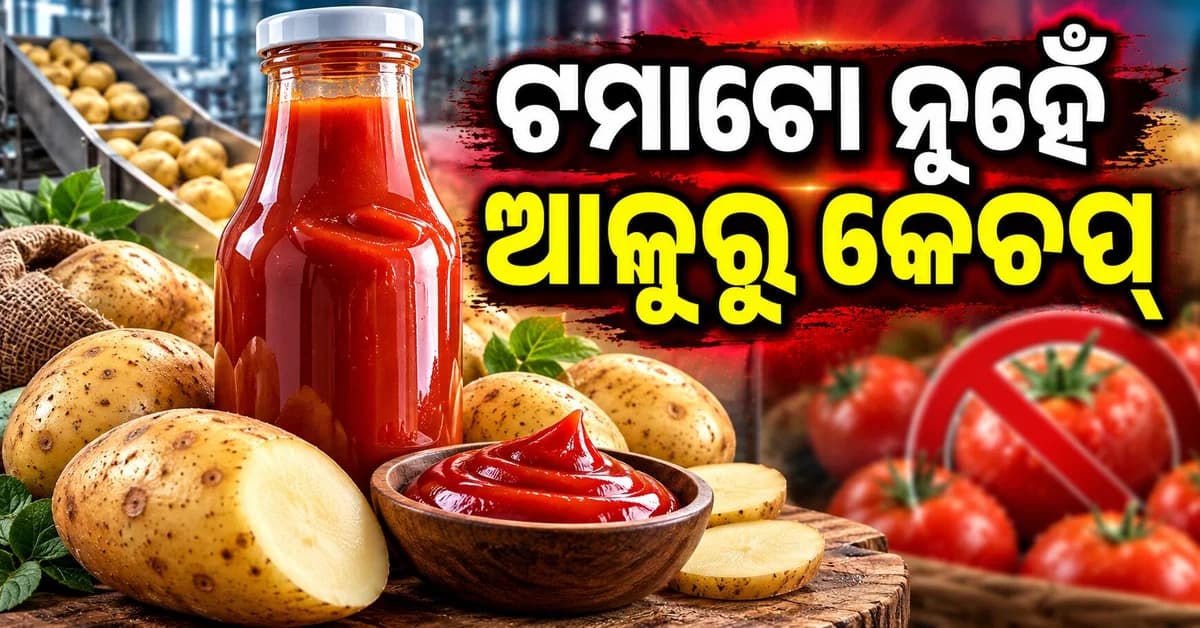 ଟମାଟୋ ବଦଳରେ ଆଳୁ ପେଷ୍ଟରେ ତିଆରି ଟମାଟୋ କେଚପ୍,୧୦,୬୩୦ କିଲୋ ସାମଗ୍ରୀ ଜବତ