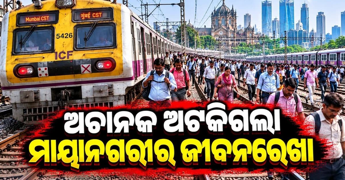 ଲୋକାଲ୍ ଟ୍ରେନ୍ ଅଟକି ପରେ ଟ୍ରାକ୍ ଉପରେ ଚାଲିଲେ ଯାତ୍ରୀ; ବାଧିତ ହୋଇଥିଲା ସେବା