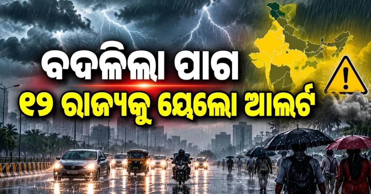 ବଦଳିଲା ପାଗ: ଦିଲ୍ଲୀ-NCR ସମେତ ୧୨ଟି ରାଜ୍ୟରେ ବର୍ଷା ଆଲର୍ଟ, ବଢ଼ିବ ଶୀତ