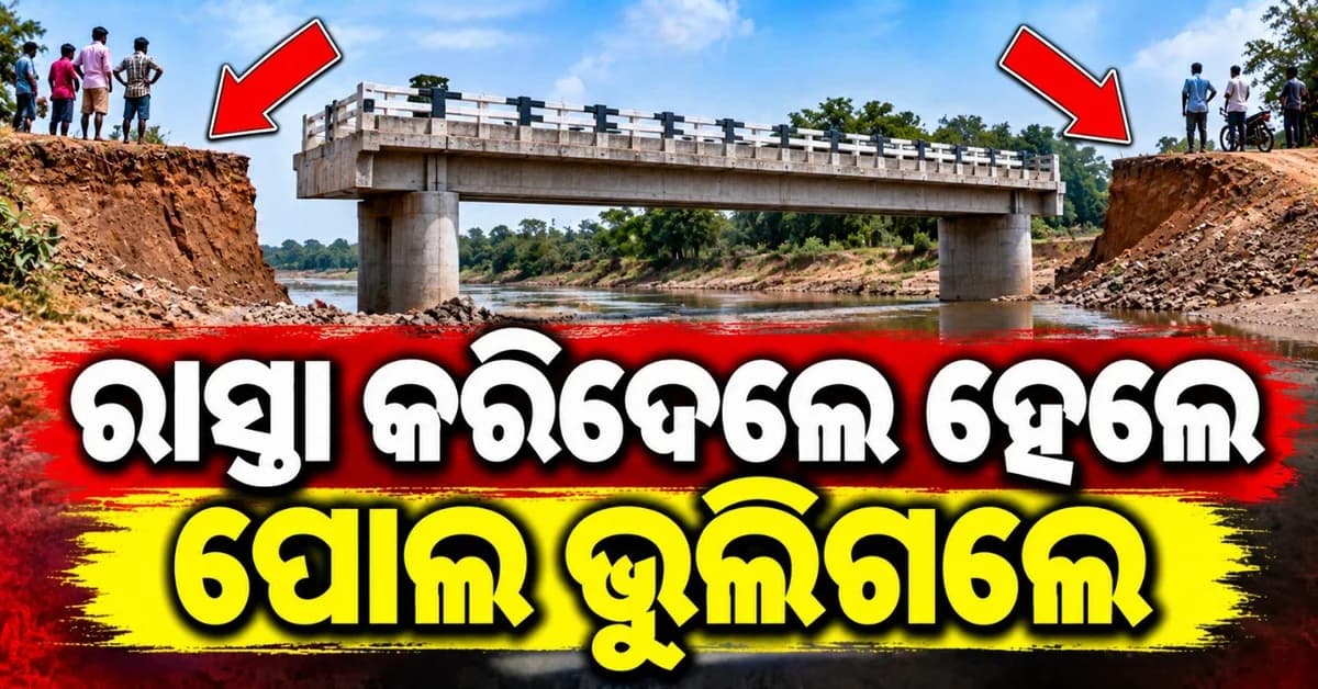 ନଦୀ ଉପରେ ବନାଇଲେ ୯ କୋଟିର ପୋଲ; ହେଲେ ଭୁଲିଗଲେ ରାସ୍ତା ନିର୍ମାଣ
