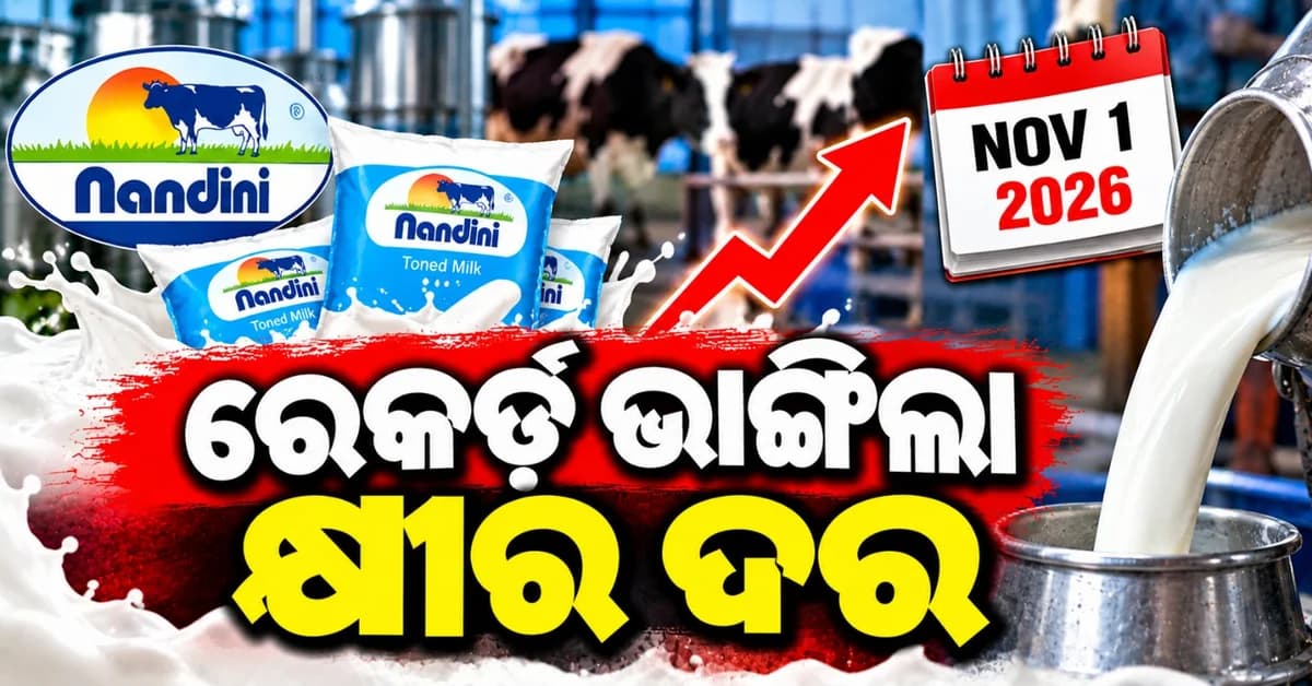 ବଢିଲା ନନ୍ଦିନୀ କ୍ଷୀର ମୂଲ୍ୟ; ରେକର୍ଡ଼ ଭାଙ୍ଗିବ ଲିଟର ପିଛା ମୂଲ୍ୟ