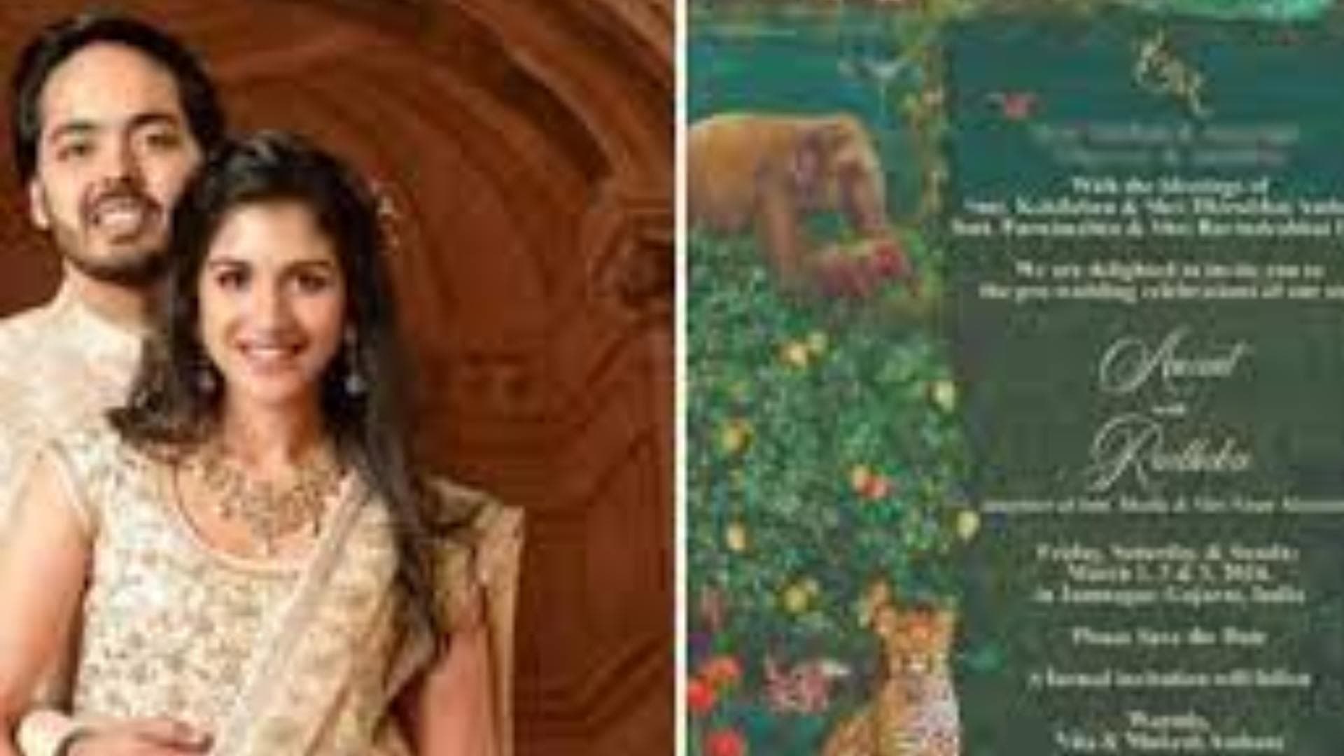 Anant Ambani & Radhika Merchant's Prewedding 'Jungle Theme Card' Goes Viral