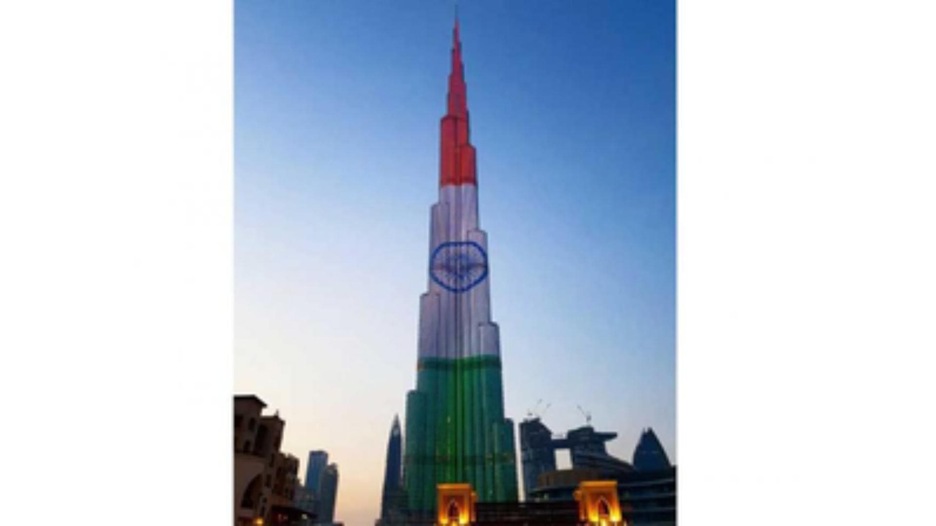 Burj Khalifa Lit Up With Indian Tricolour Ahead Of Modi's Address At Dubai Summit