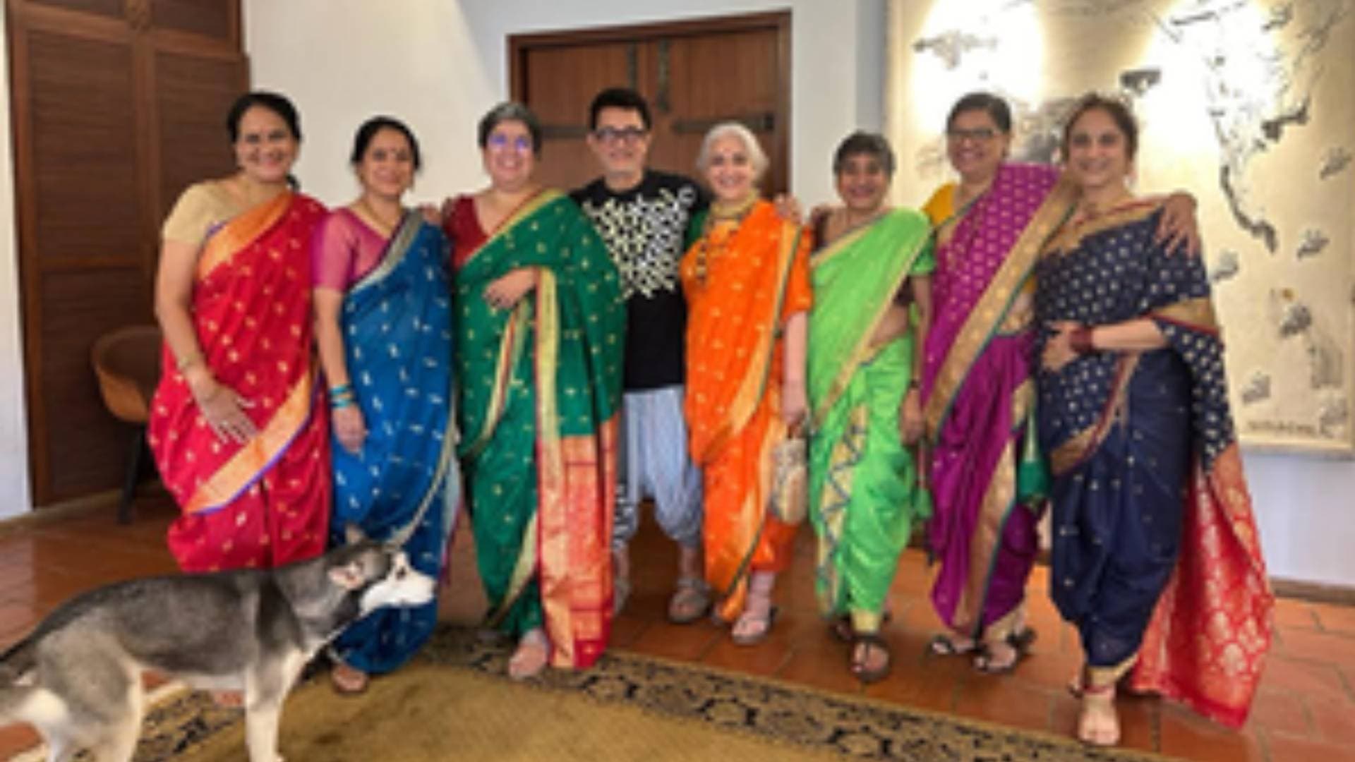 Aamir Khan Made Sure The Women Of His Family Wore Nauvari Sarees For Ira’s Wedding