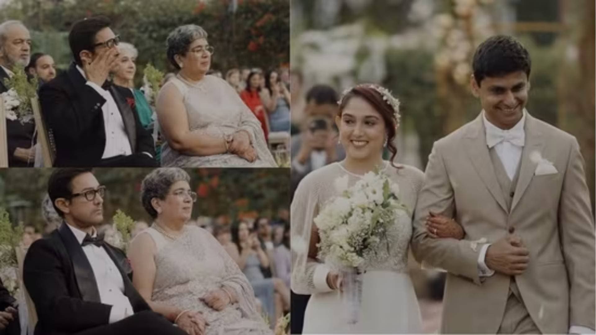Aamir Khan Cries At Ira Khan And Nupur's Wedding, Holds Reena Dutta's Hand
