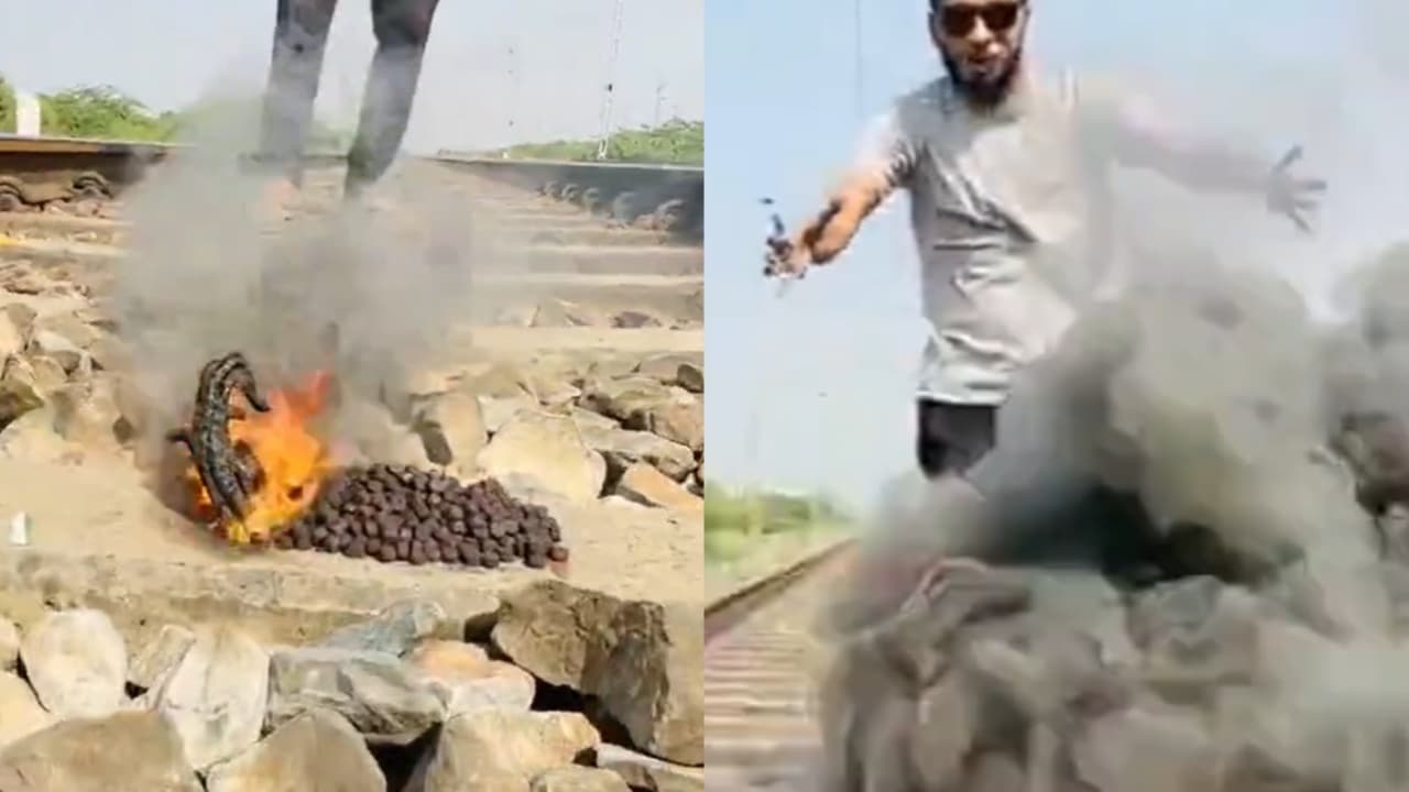 Watch: Video Of Youtuber Bursting Crackers On Railway Tracks Goes Viral; Netizens Demand Action