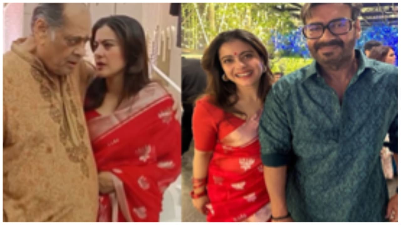 Kajol, Deb Mukherjee, Sumona Attend Kali Puja; Ajay Devgn, Son Yug Twin In Ethnic Outfit