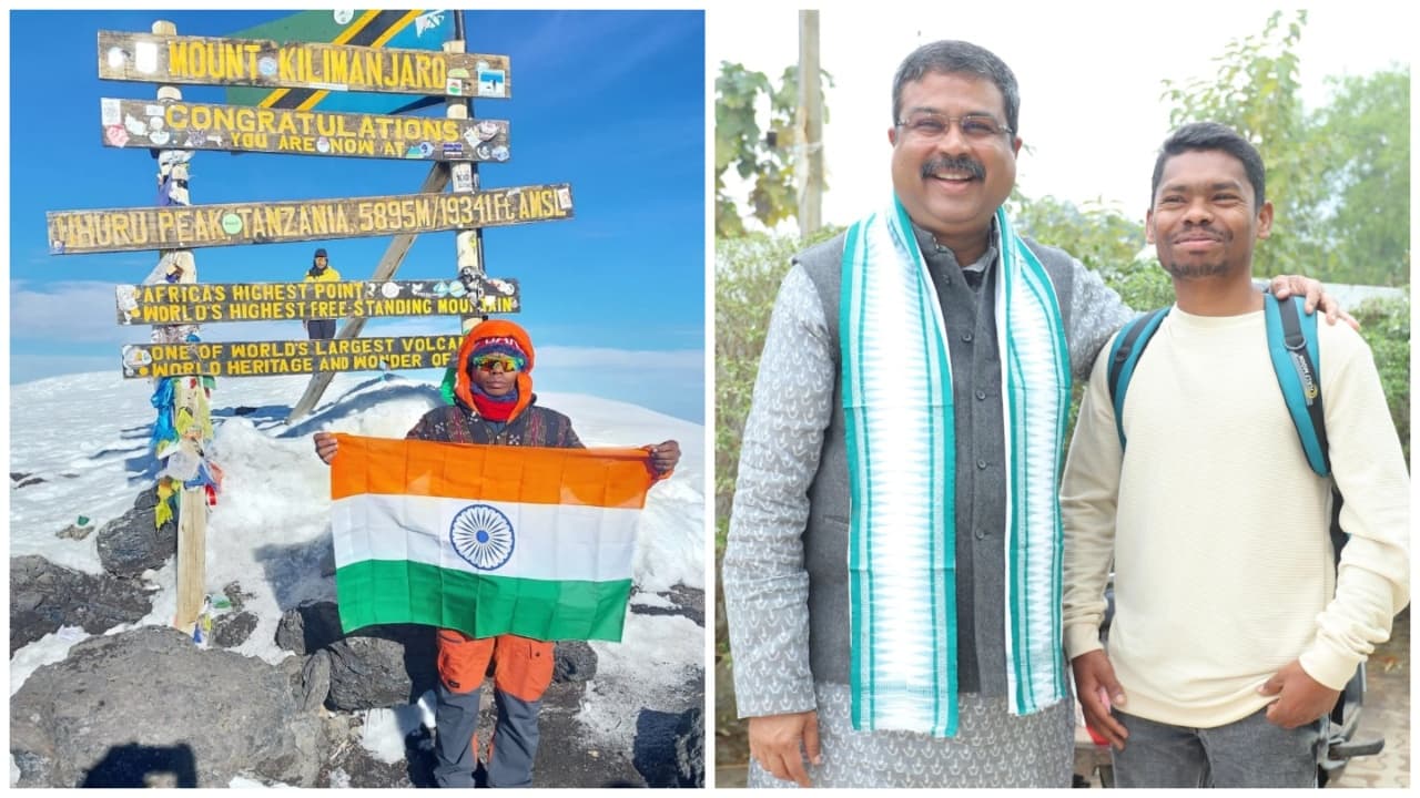 Minister Pradhan Congratulates Mountaineer Sashibhusan For Unfurling Tricolour On Mt Kilimanjaro