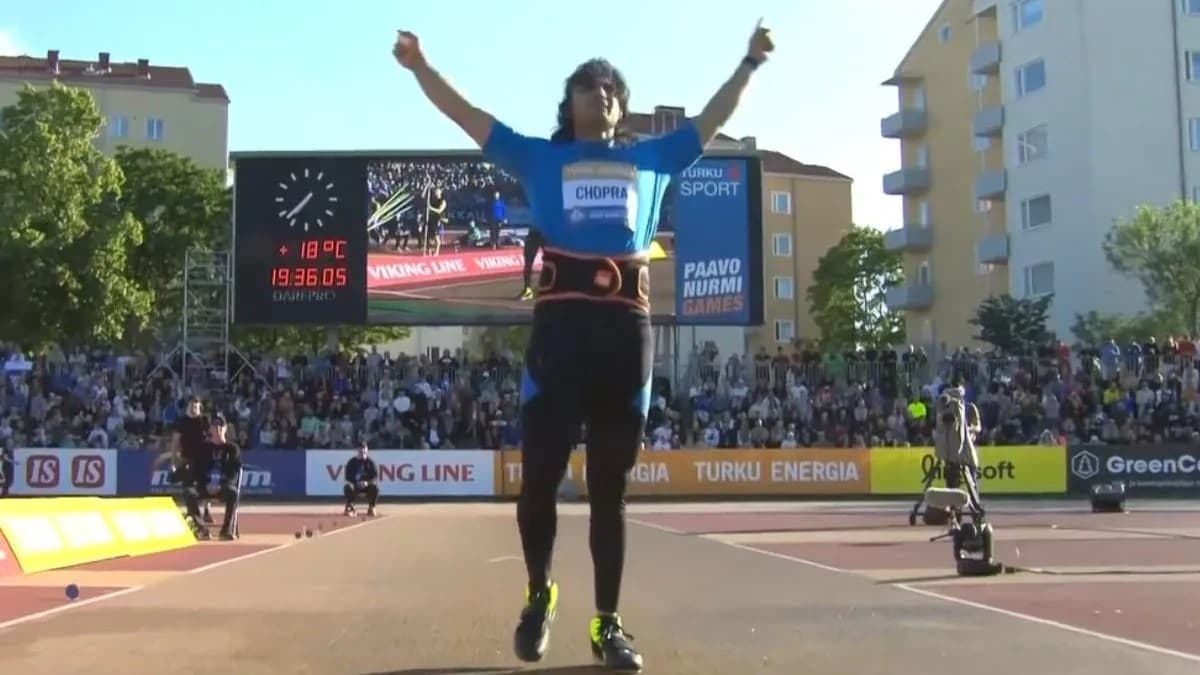 Neeraj Chopra wins gold medal at the Paavo Nurmi Games 2024