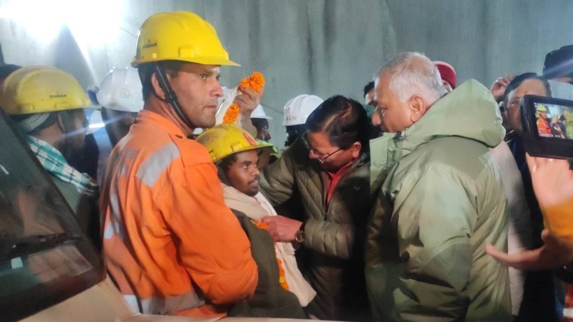 Uttarkashi: First Worker Evacuated From Silkyara Tunnel; Rescue Operation Underway
