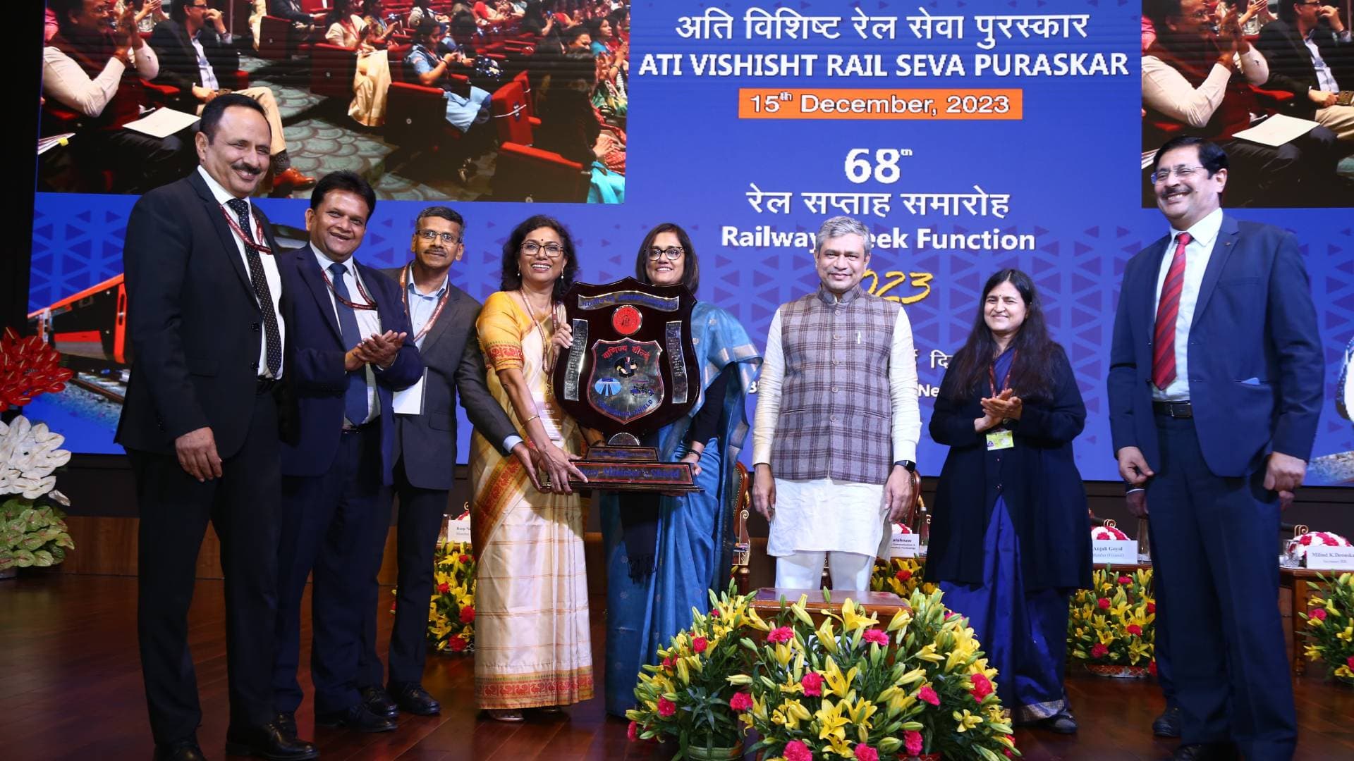 East Coast Railway Conferred Two Prestigious Awards At 68th Railway Week Central Function