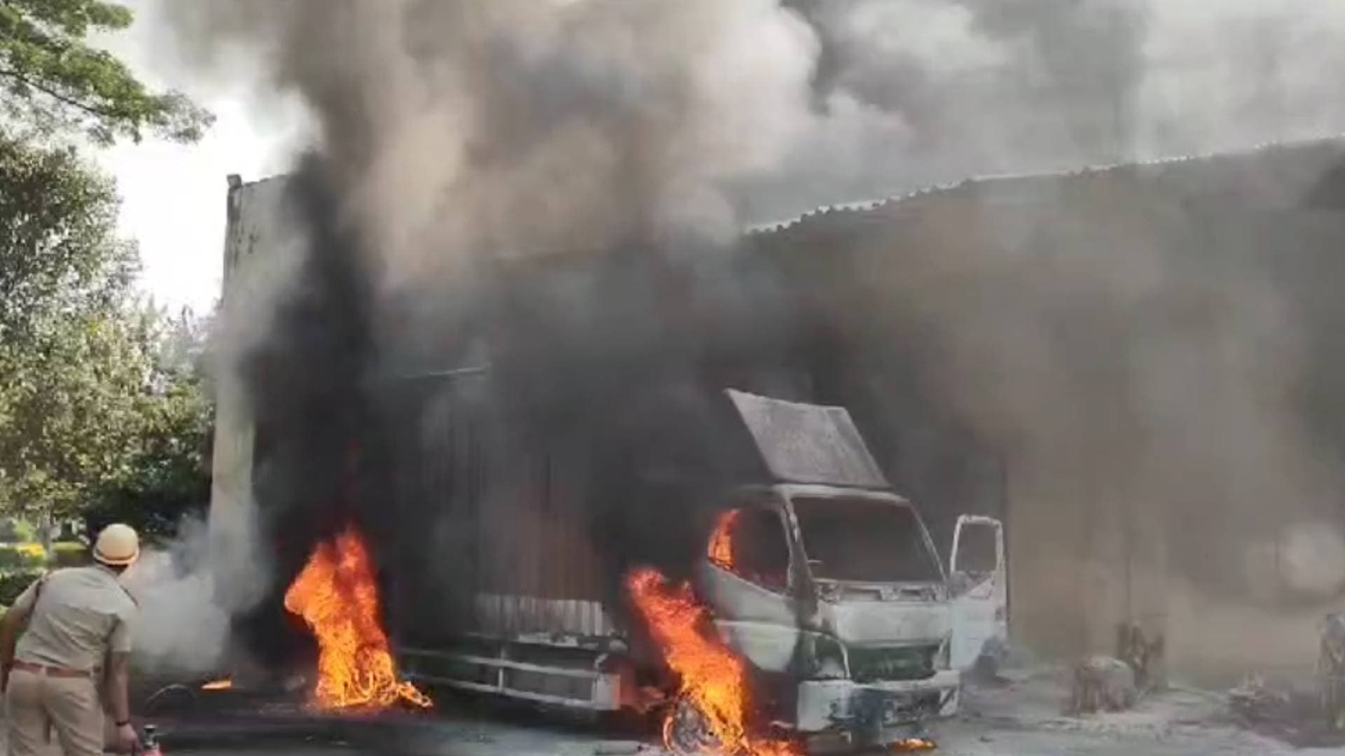 Massive Fire Breaks Out At Warehouse In Bhubaneswar