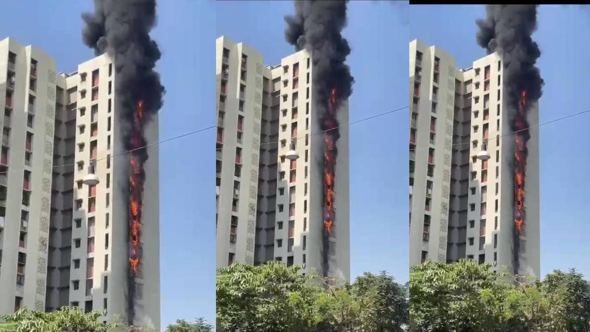 Massive Fire Engulfs Thane Highrise, No Casualties