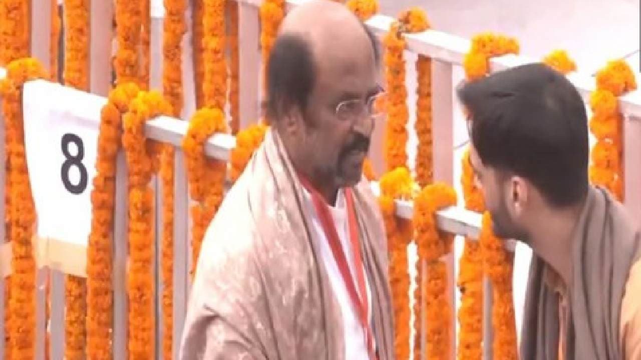Rajinikanth Reaches Shri Ram Janmabhoomi Temple For 'Pran Pratishtha' Ceremony