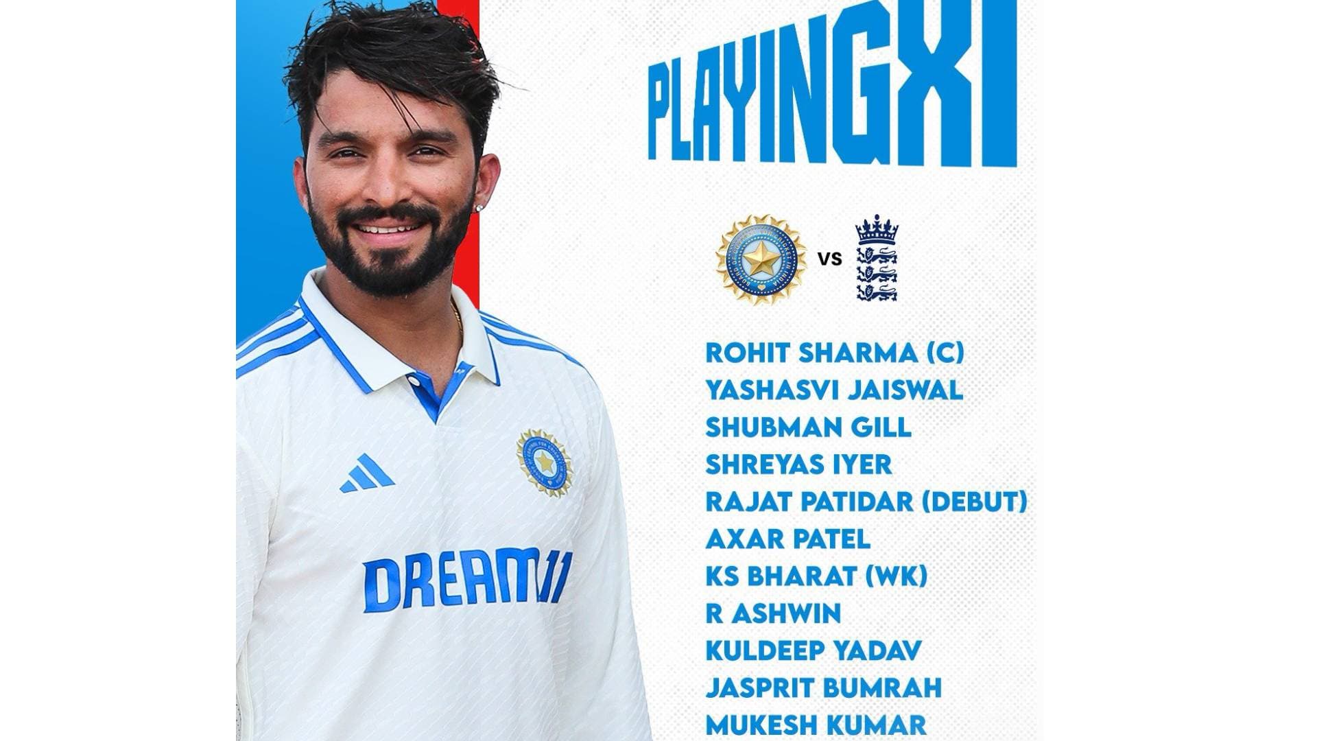 INDvENG: India Win Toss, Opt To Bat In 2nd Test; Patidar To Debut, Siraj Rested