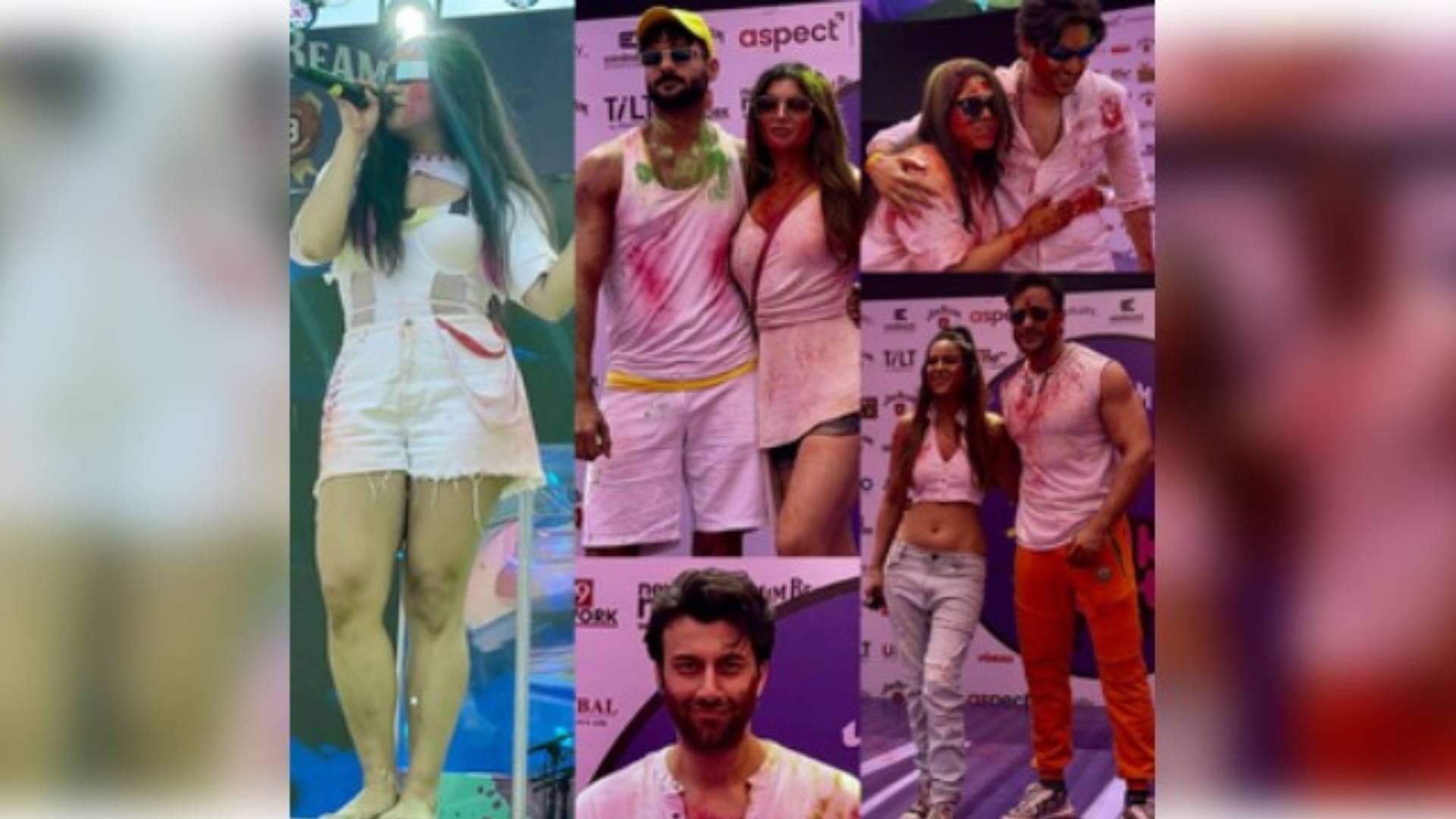 Nikhita Gandhi, Shalin Bhanot, Sargun Mehta, Ravi Dubey Soak In Holi Spirit At Dunk Fest
