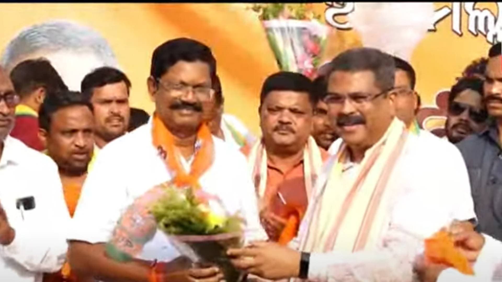 Athamallik MLA Ramesh Chandra Sai Joins BJP In Presence Of Union Minister Dharmendra Pradhan