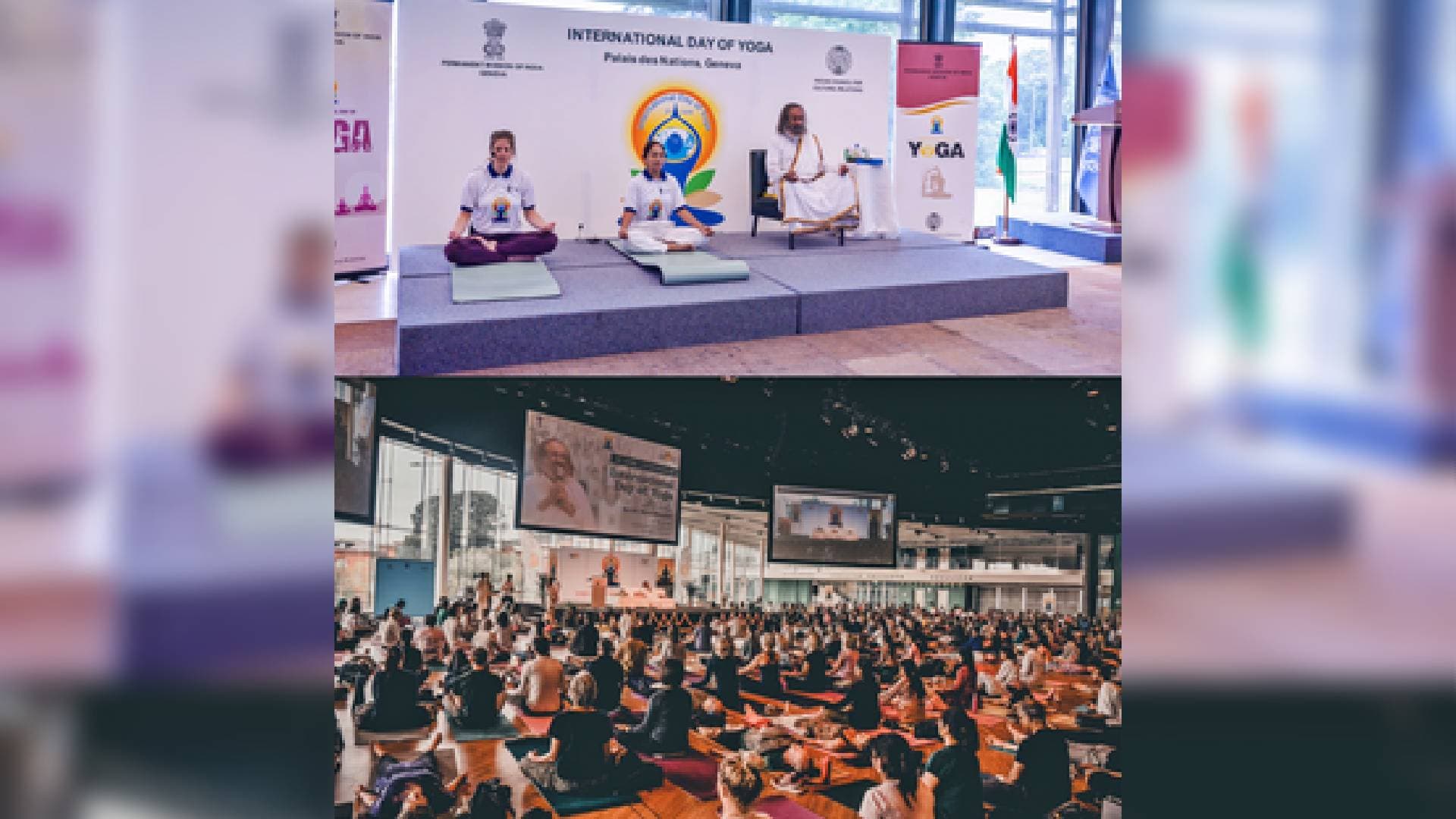 Sri Sri Ravi Shankar Leads Yoga Day Celebrations At UN In Geneva