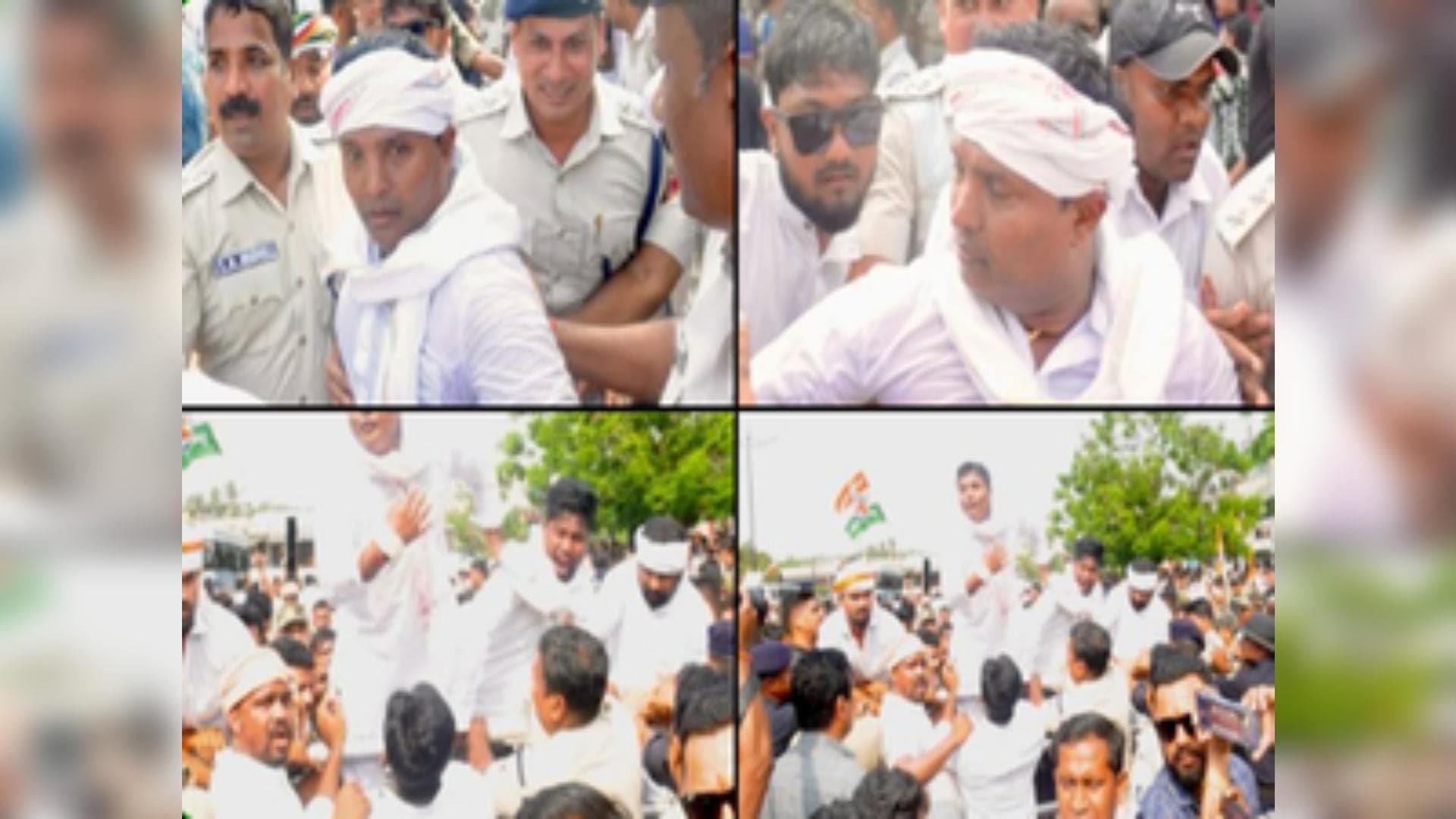 Bhubaneswar: Cong Workers Hurl Eggs, Tomatoes At Cops During Rally