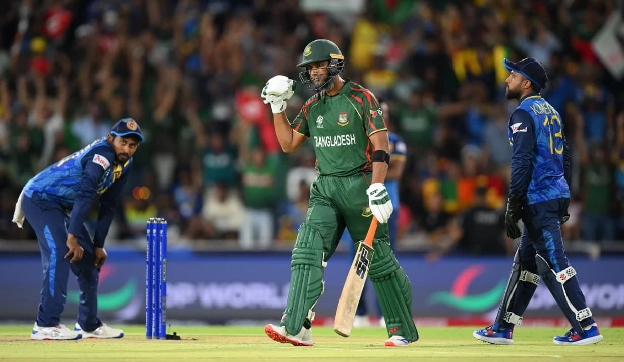 T20 World Cup: Bangladesh topple Sri Lanka with two-wicket win in nail-bitting thriller