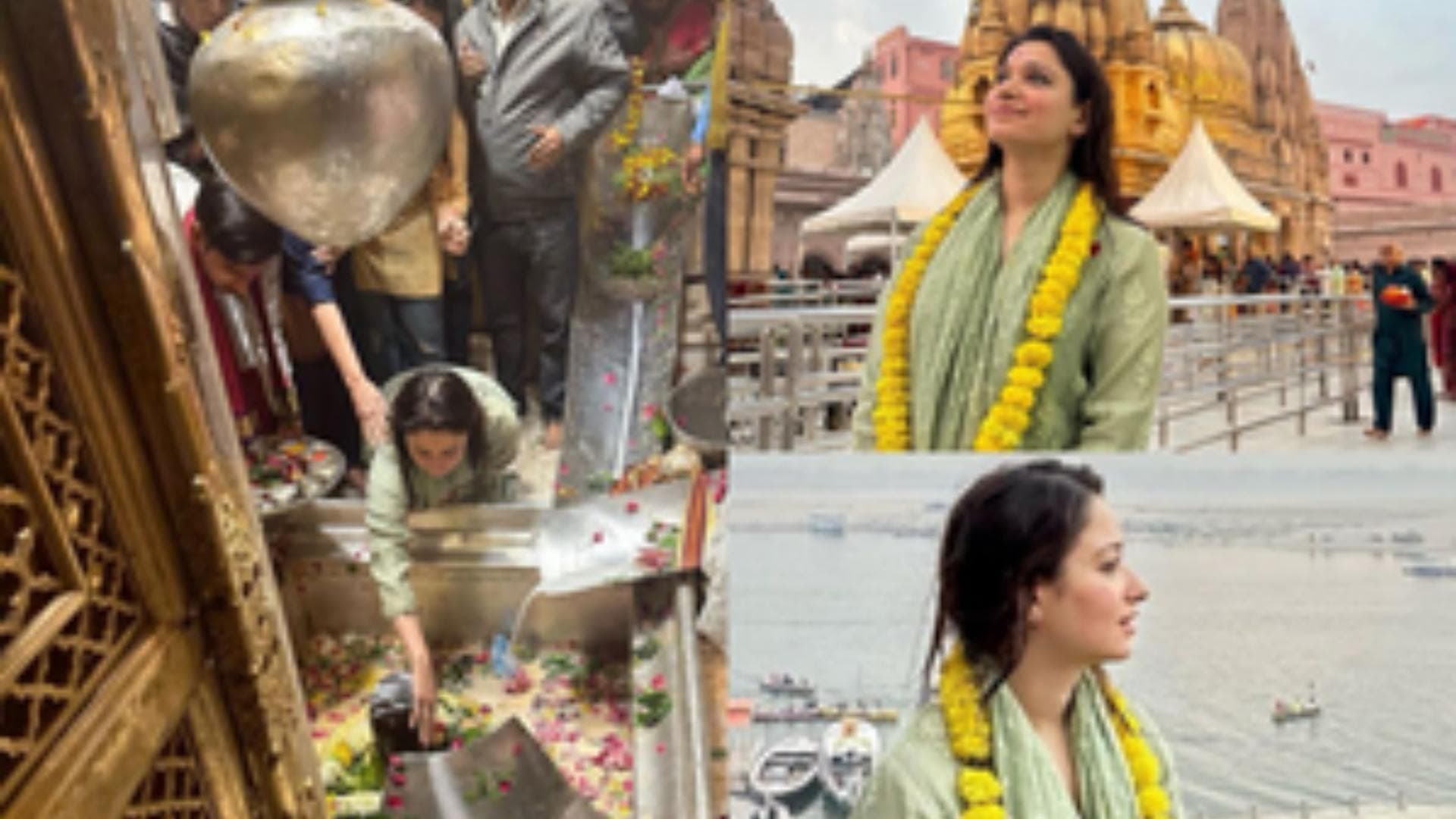 Tamannaah Stuns In Ethnic Wear As She Seeks Blessings At Kashi Vishwanath