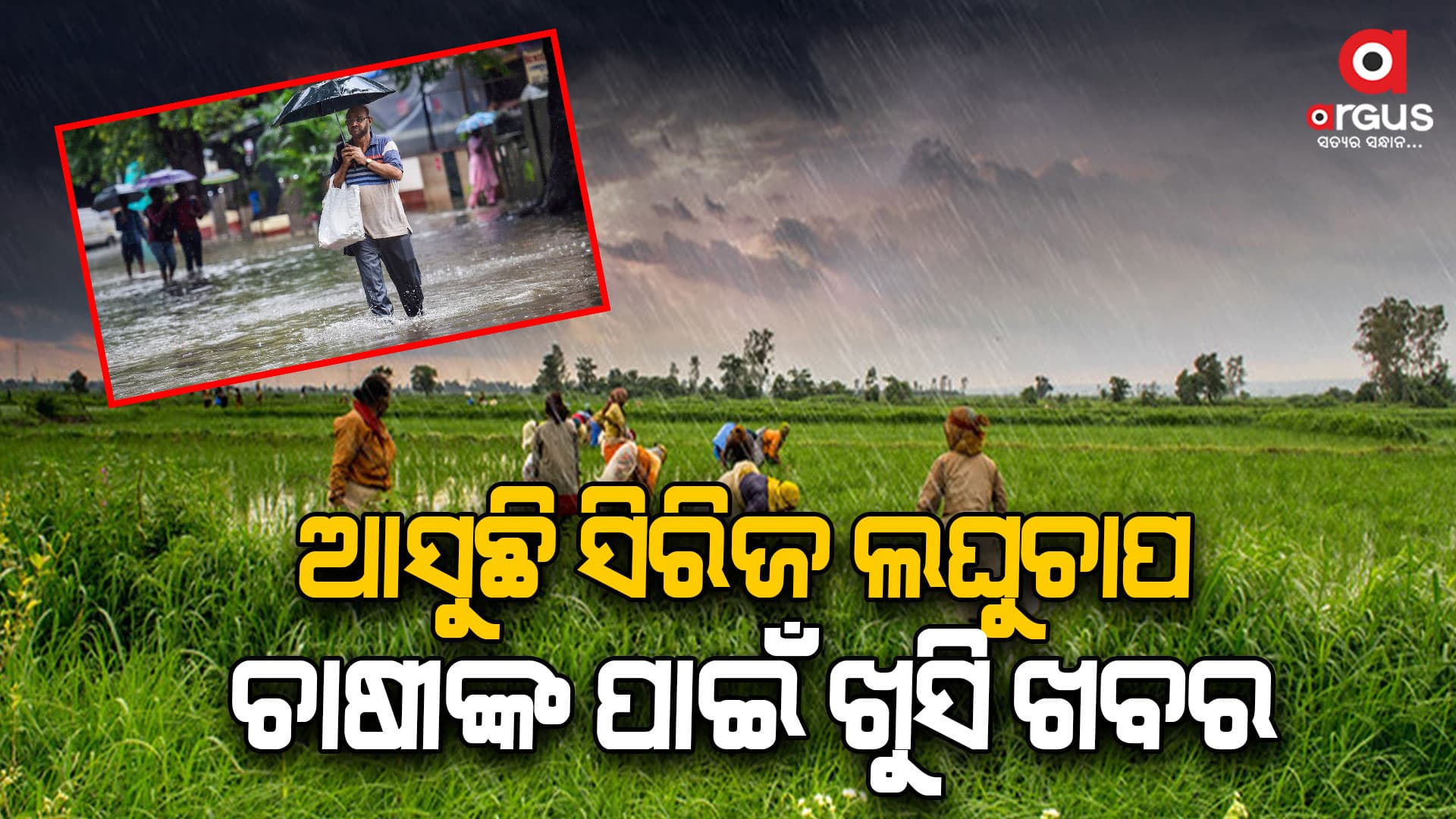 ୮ ଦିନ ଭିତରେ ୨ଟି ଲଘୁଚାପ ହେବାର ସମ୍ଭାବନା: ଭରଣା ହେବ ନିଅଣ୍ଟିଆ ବର୍ଷା