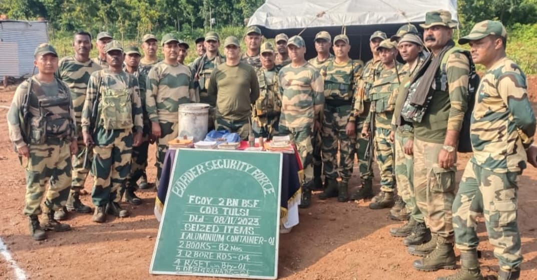 BSF ବାହିନୀଙ୍କୁ ସଫଳତା ; ବିପୁଳ ପରିମାଣରେ ମାଓ ସାମଗ୍ରୀ ଜବତ